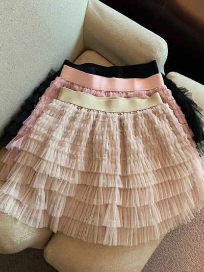 Ballerina Inspired Ruffled Shorts Skirt