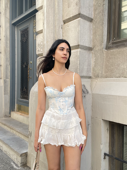 Blue Rita Corset Top
