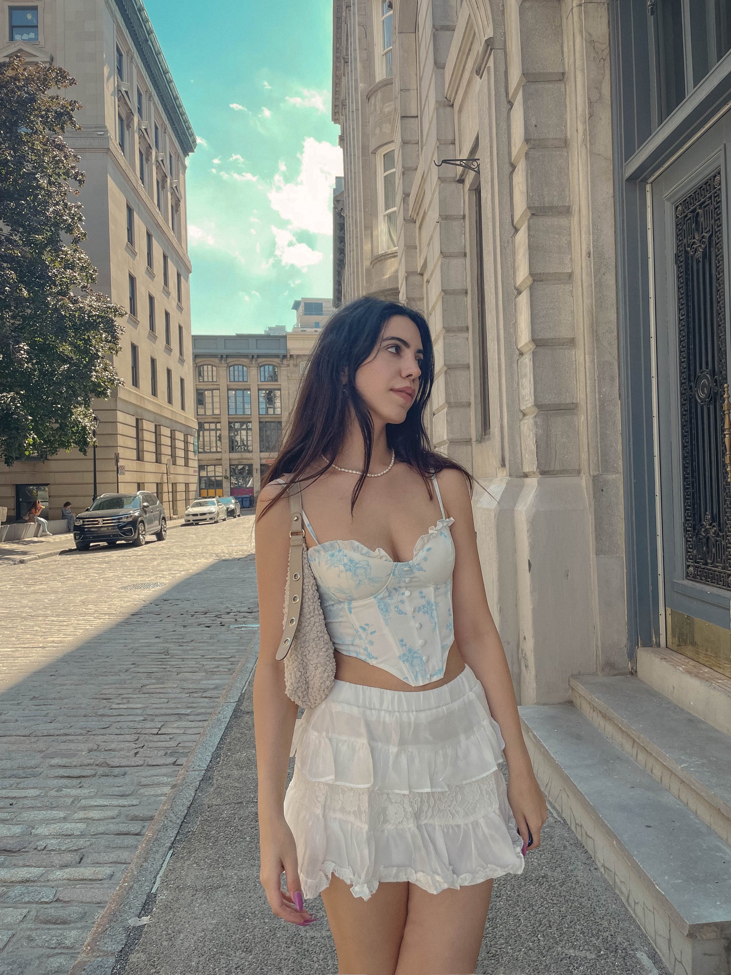 Blue Rita Corset Top